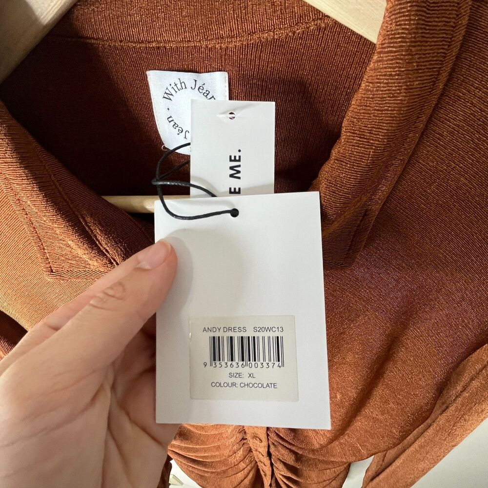 NWT With Jean Andy Dress in Chocolate Sz XL - Picture 10 of 10